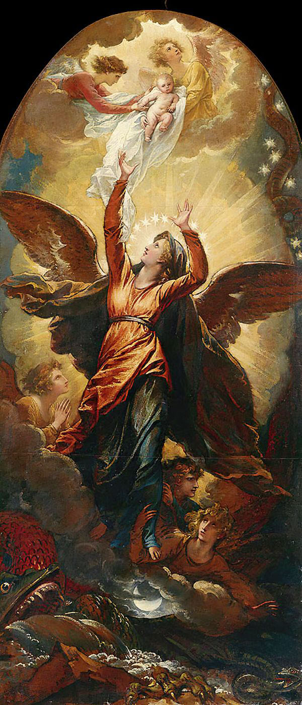 The Woman Clothed with the Sun Fleeth | Oil Painting Reproduction