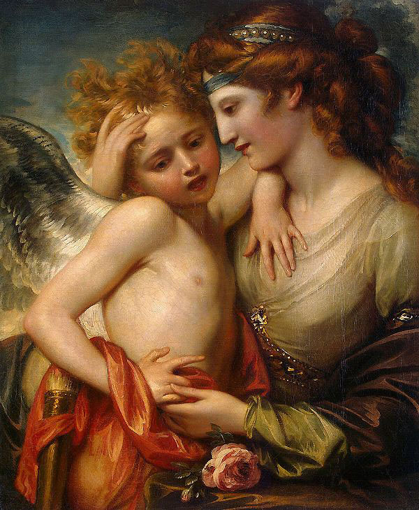Venus Comforting Cupid by Benjamin West | Oil Painting Reproduction
