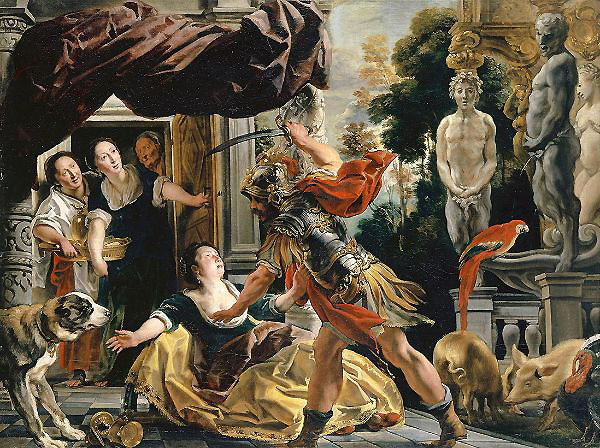 Odysseus Threatens Circe 1630 | Oil Painting Reproduction