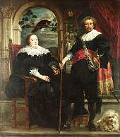 Portrait of Cornelis van Diest and his Wife By Jacob Jordaens
