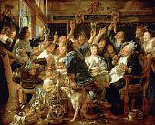 The Feast of the Bean King By Jacob Jordaens