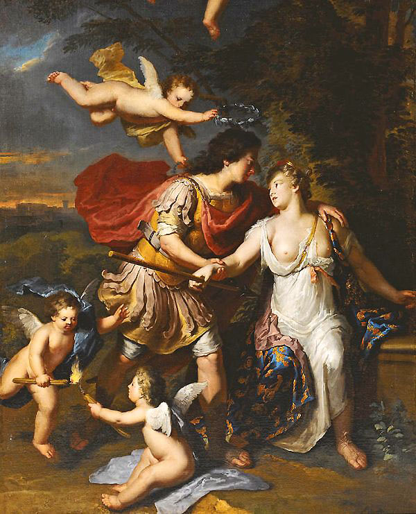 Rinaldo and Armida by Gerard Hoet | Oil Painting Reproduction