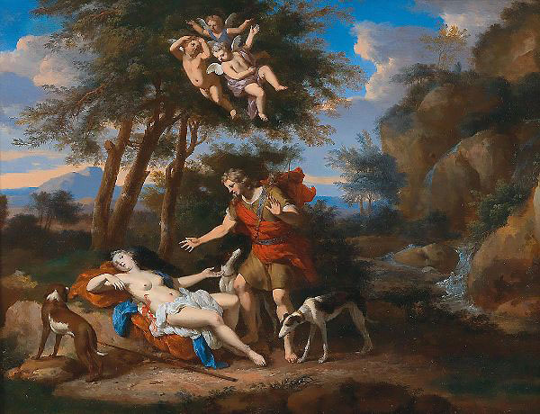 Venus and Adonis by Gerard Hoet | Oil Painting Reproduction