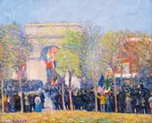 Italo-American Celebration, Washington Square By William Glackens