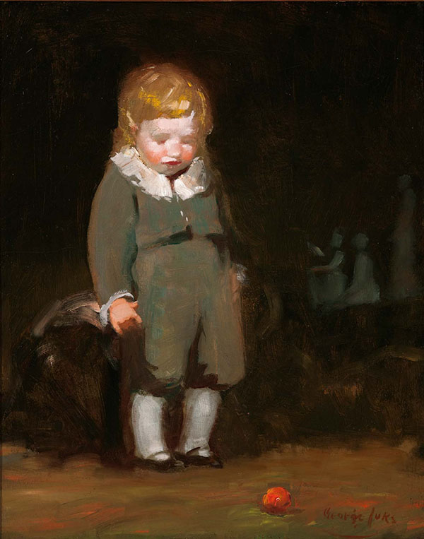 Child in Grey 1905 by George Luks | Oil Painting Reproduction