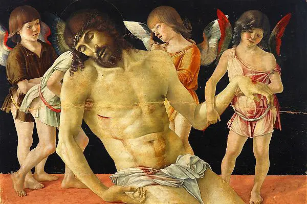 Dead Christ Supported by Angels By Giovanni Bellini