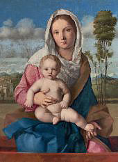 Madonna and Child in a Landscape 1508 By Giovanni Bellini