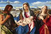 Madonna and Child between St John the Baptist and a Female Saint By Giovanni Bellini