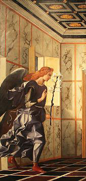 The Annunciation Left Panel By Giovanni Bellini