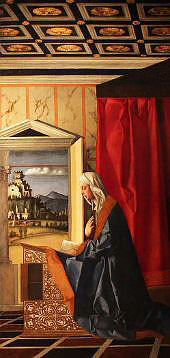 The Annunciation Right Panel By Giovanni Bellini