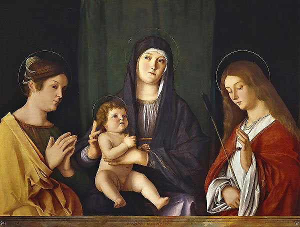 Virgin and Child Between Two Saints | Oil Painting Reproduction