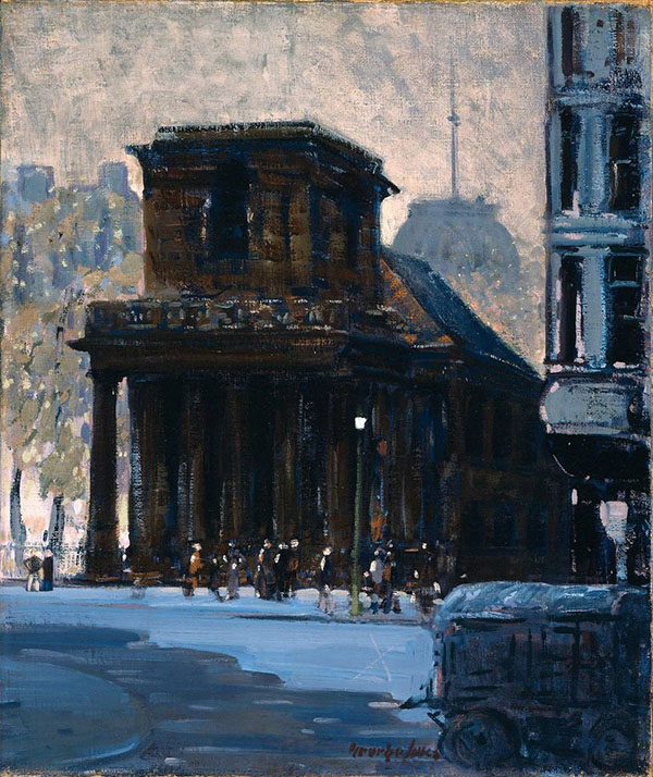 King's Chapel Boston by George Luks | Oil Painting Reproduction