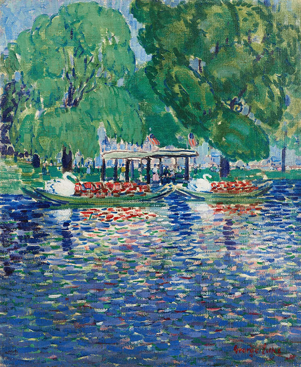 The Swan Boats c1923 by George Luks | Oil Painting Reproduction