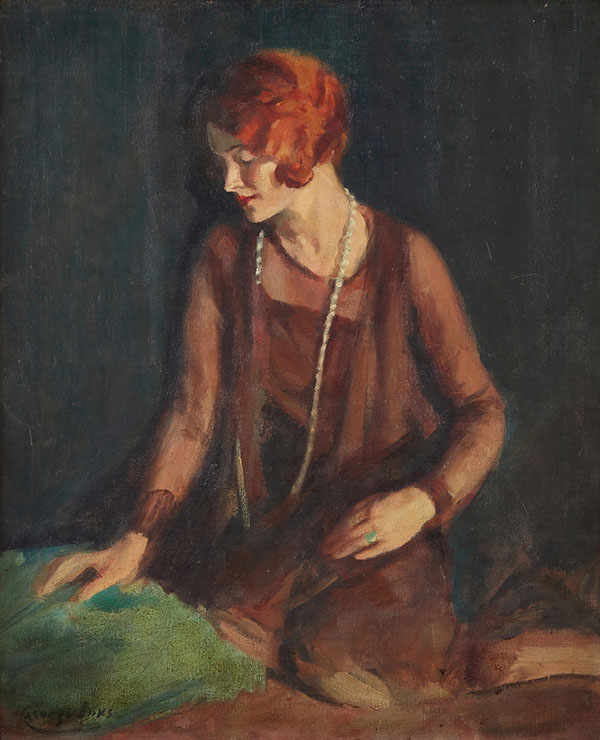 The Redhead by George Luks | Oil Painting Reproduction