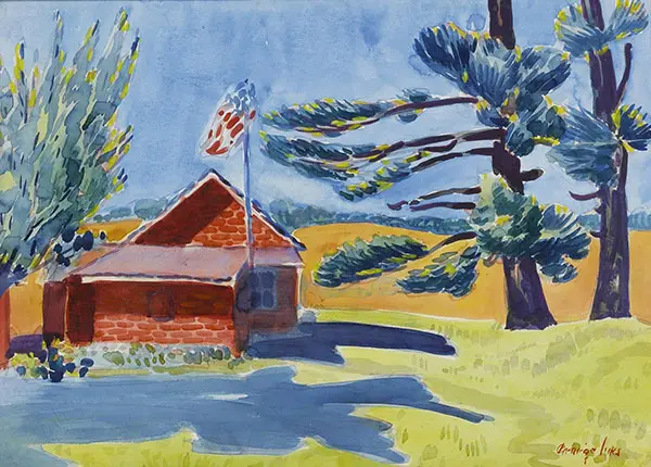 The Old School House Ryders c1929 By George Luks