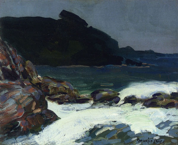 The Ledge Cape Elizabeth Maine by George Luks | Oil Painting Reproduction