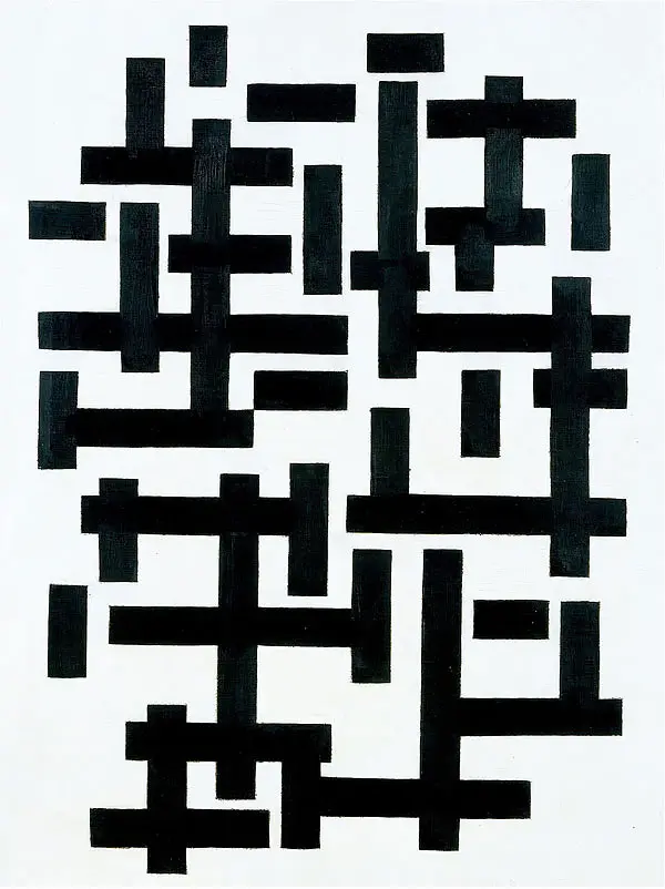 Composition Black and White 1918 By Theo van Doesburg