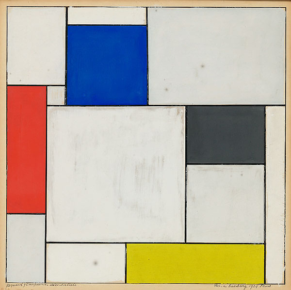 Composition Decentralisee by Theo van Doesburg | Oil Painting Reproduction