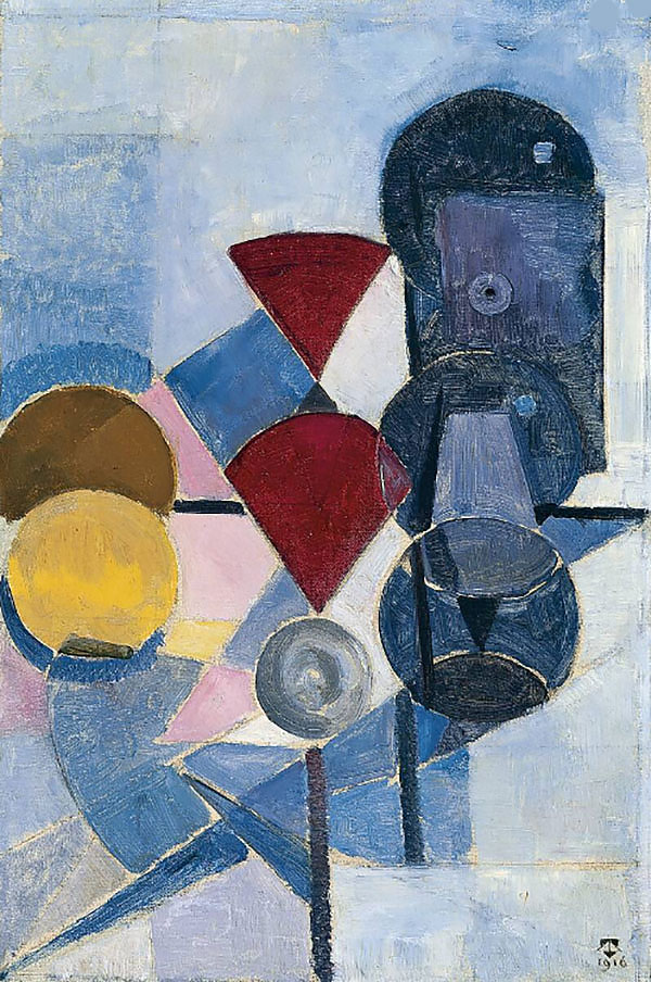 Composition II Still Life by Theo van Doesburg | Oil Painting Reproduction