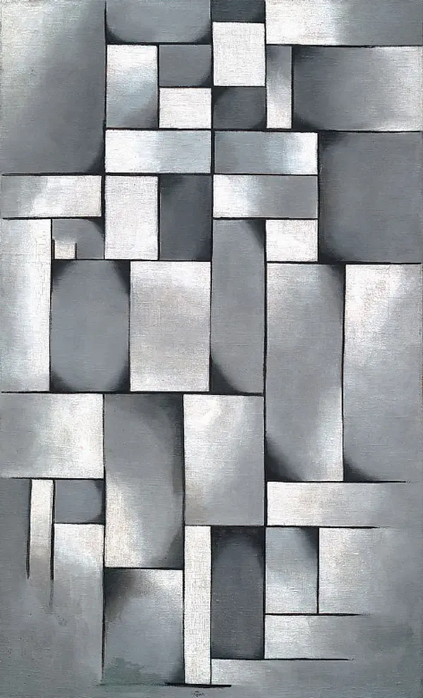 Composition in Gray Ragtime By Theo van Doesburg