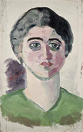 Portrait of Lena Milius By Theo van Doesburg