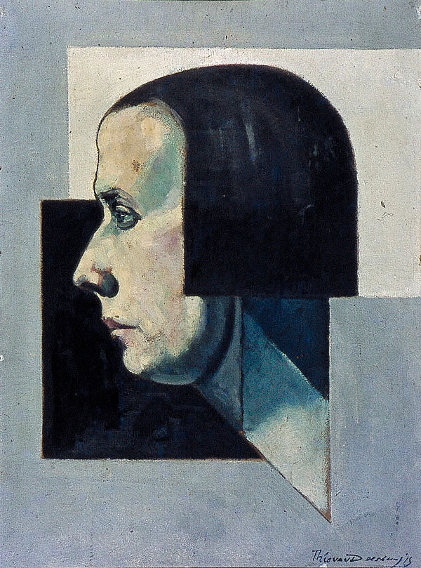 Portrait van Petro by Theo van Doesburg | Oil Painting Reproduction