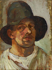 Self Portrait with Hat 1906 By Theo van Doesburg