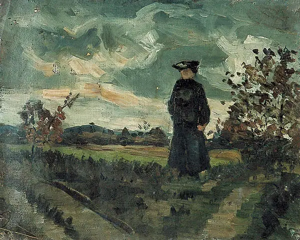 Woman in Landscape By Theo van Doesburg