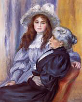 Berthe Morisot and her daughter Julie Manet By Pierre Auguste Renoir
