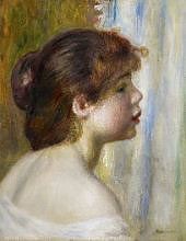 Head of a Young Woman By Pierre Auguste Renoir