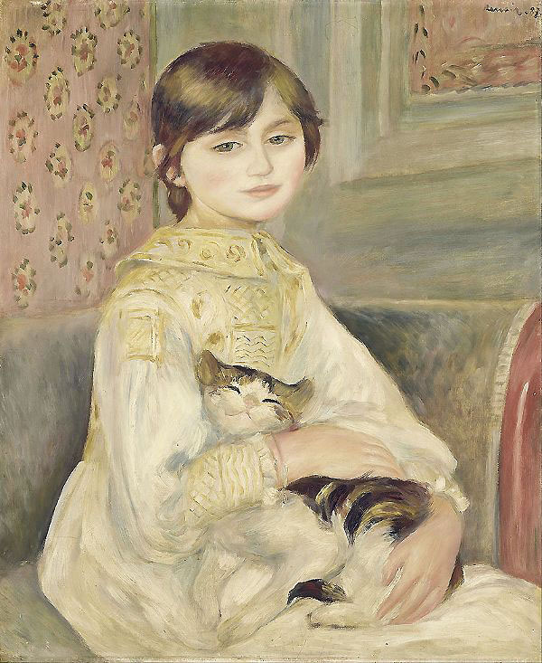 Julie Manet with Cat 1887 | Oil Painting Reproduction