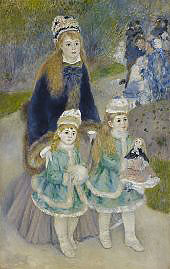 Mother and Children La Promenade By Pierre Auguste Renoir