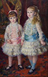 Pink and Blue the Cahen d'Anvers Girls By Pierre Auguste Renoir