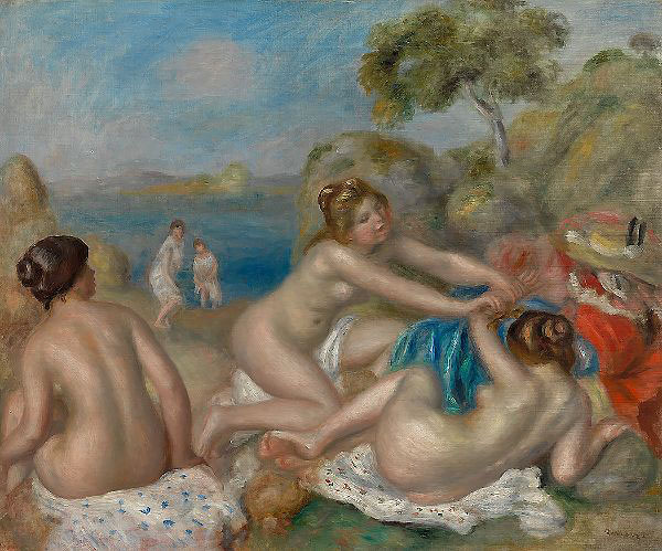 Three Bathers 1895 by Pierre Auguste Renoir | Oil Painting Reproduction