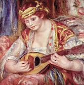 Woman with Mandolin 1919 By Pierre Auguste Renoir