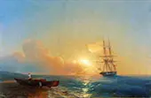 Fisherman on the Coast of the Sea By Ivan Aivazovsky