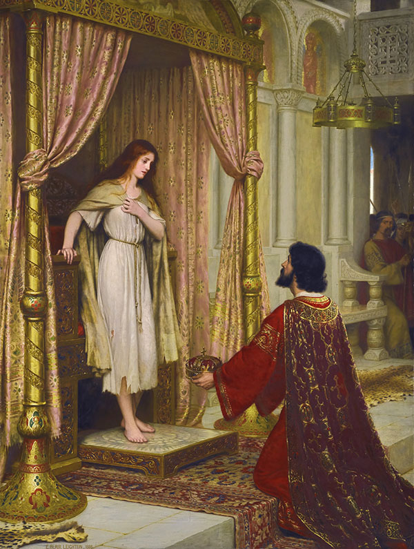 A King and a Beggar Maid by Edmund Leighton | Oil Painting Reproduction