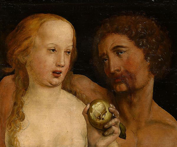Adam and Eve 1517 by Hans Holbein | Oil Painting Reproduction