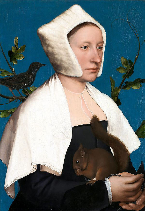 A Lady with a Squirrel and a Starling Anne Lovell | Oil Painting Reproduction