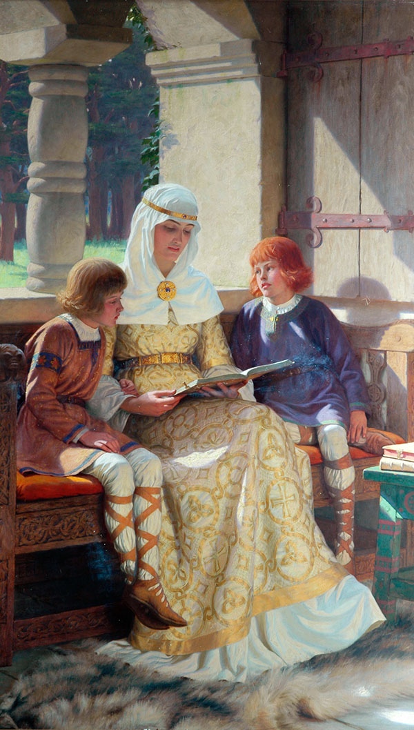The Boyhood of Alfred the Great 1913 | Oil Painting Reproduction