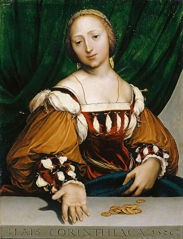 Lais of Corinth 1526 by Hans Holbein | Oil Painting Reproduction