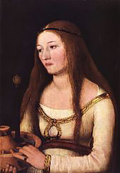 Portrait of Katharina Schwarz By Hans Holbein