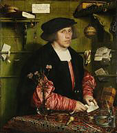 Portrait of the Merchant Georg Gisze man By Hans Holbein