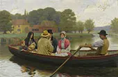 The Ferry By Edmund Leighton
