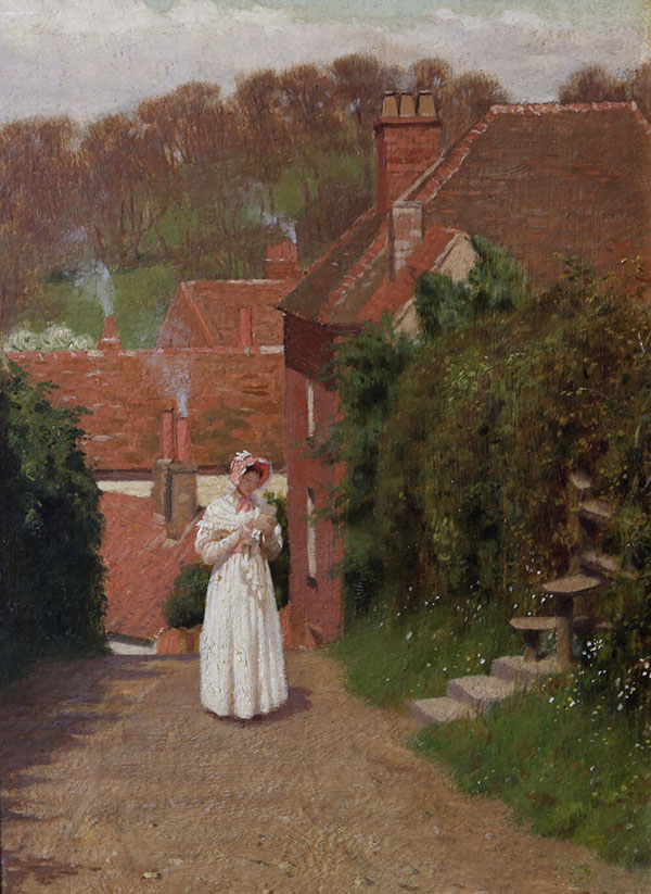 The Love Letter by Edmund Leighton | Oil Painting Reproduction