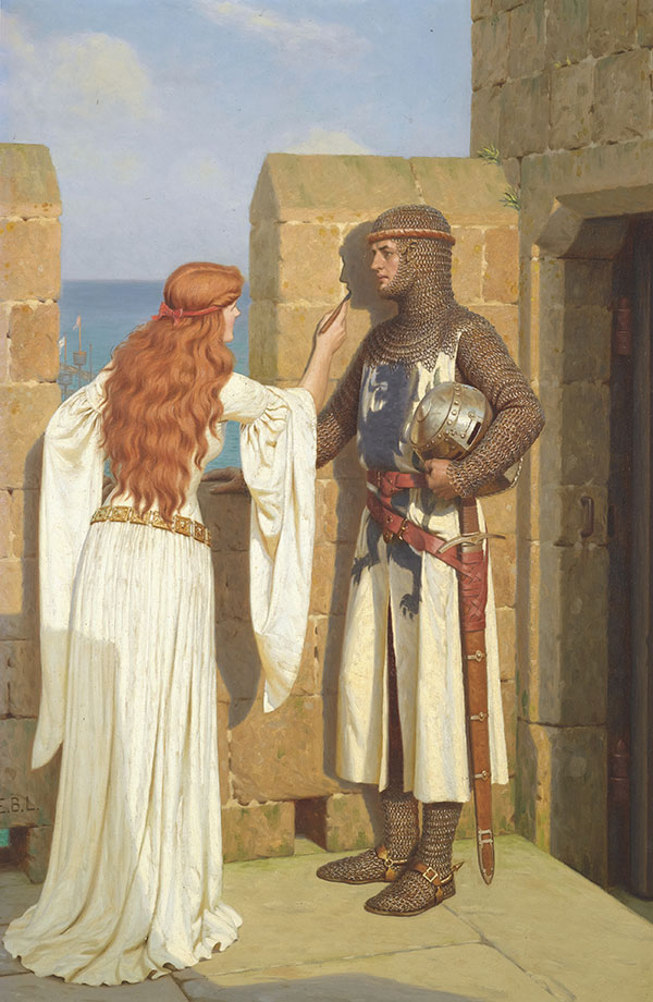 The Shadow by Edmund Leighton | Oil Painting Reproduction