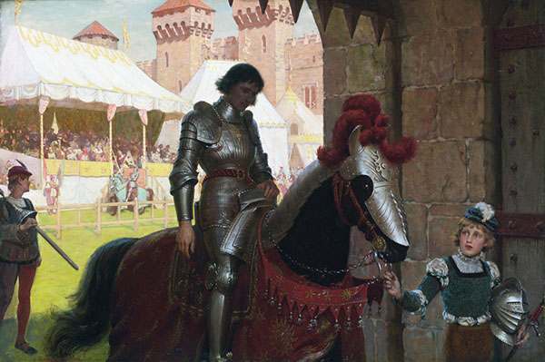 Vanquished by Edmund Leighton | Oil Painting Reproduction