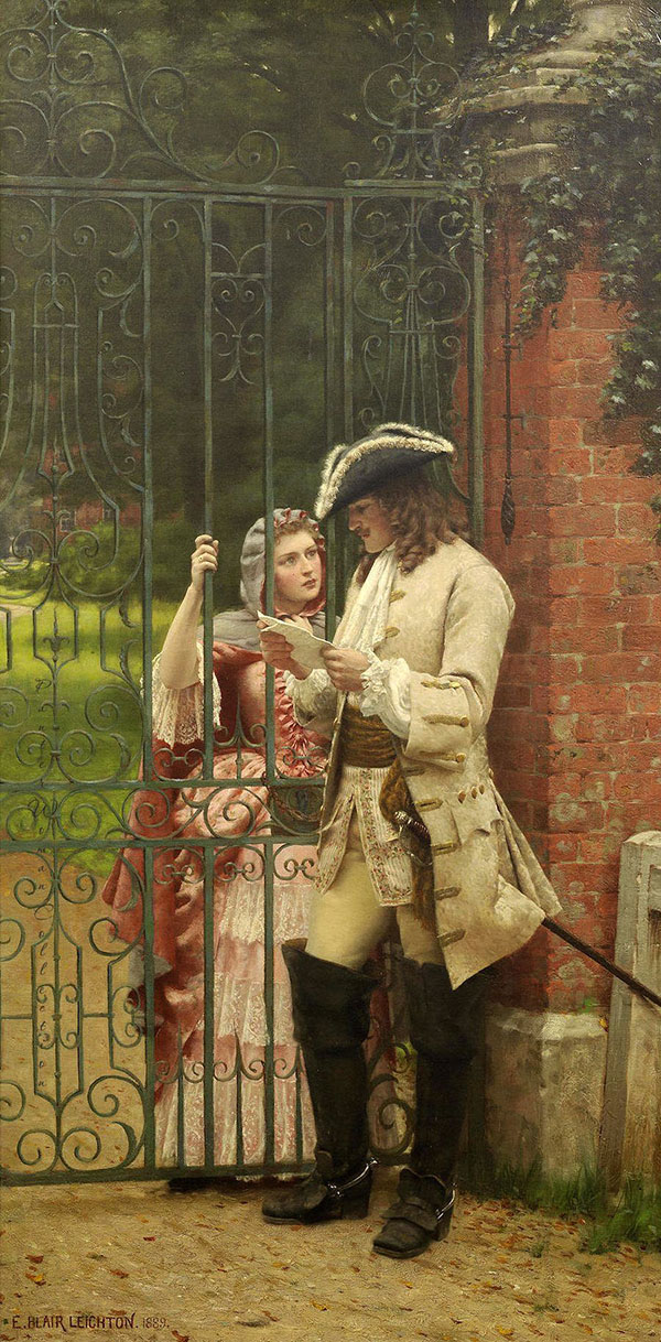 What Shall I Say by Edmund Leighton | Oil Painting Reproduction