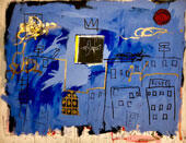 Blue Airplane By Jean Michel Basquiat
