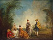 An Embarrasing Proposal By Jean Antoine Watteau